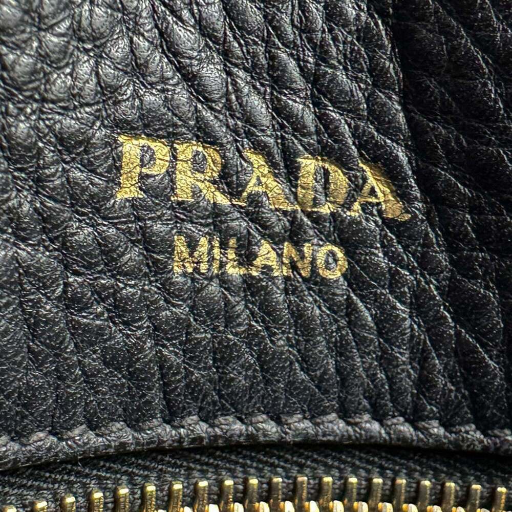 PRADA Black Leather Shoulder Bag - Picture 14 of 14